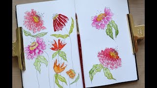 Whimsical Flowers Watercolour Tutorial | Real Time