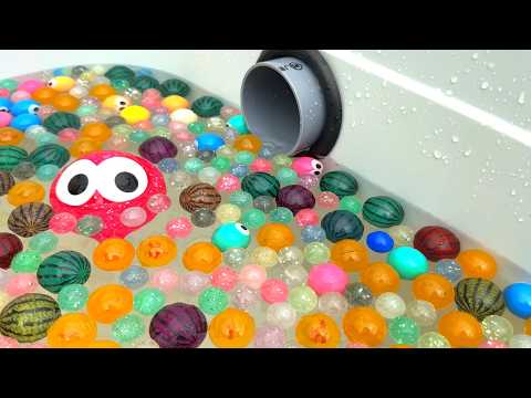 Water Marble Run ☆ Big pink ball and lots of balls