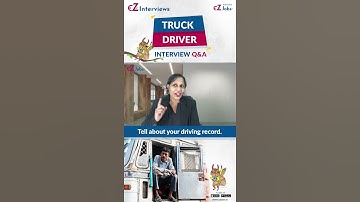 || Truck Driver Interview Questions and Answers in English I Tell about your driving record.||