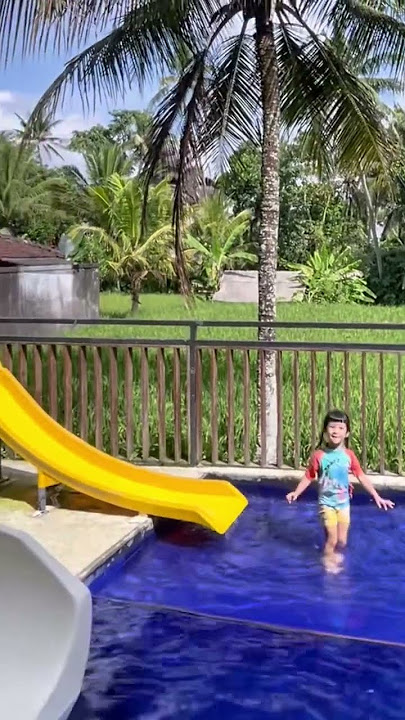 KDISTA DOMINIQ DARLEEN DARE TO DO THE HIGHEST SWIMMING POOL SLIDE😱😱 #viralvideo #viralshort