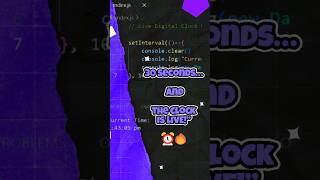 Digital Clock Using JavaScript in just 30 sec #coding #shorts #ytshorts #viralvideo