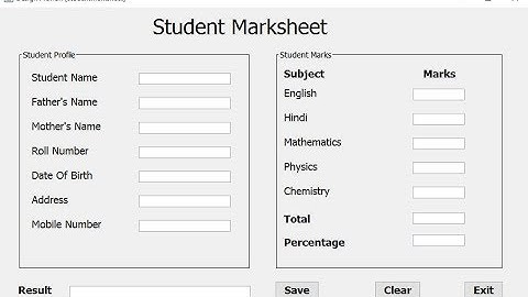 How to create a Simple Student Marksheet in Java