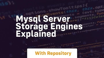 Mysql server storage engines explained