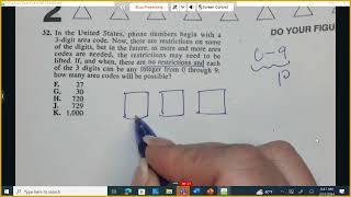 Math ACT   July 2020   Question 32