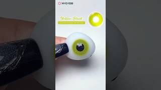 Myeyebb Yellow Block Cosplay Contact Lenses Best For Halloween Prescription