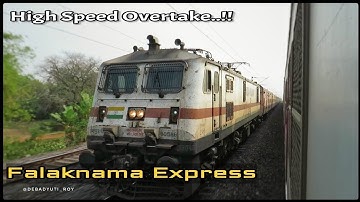 Dangerous Parallel Overtake😱 WAP-7 Falaknuma Express Humiliates Kharagpur Local Train