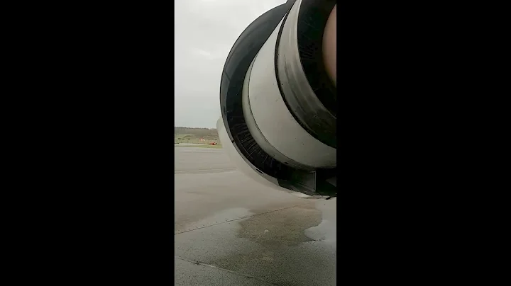 Airbus A330 General Electric CF6 engine, thrust reverser operational test.