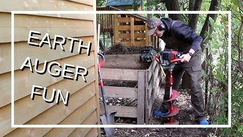 How to Use an Earth Auger to Drill Fence Post Holes - Building a Shadowbox Fence Part 3