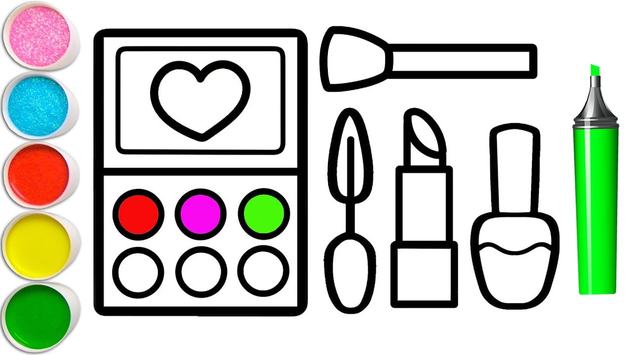 Bolalar uchun Kosmetika rasm chizish/Drawing Cosmetics for children/Рисование для детей