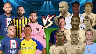 Old Legend VS New Legends Messi Ronaldo Neymar Mbappe VS Pele Maradona Cruyff Halaand Ronaldinho