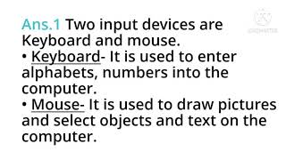 Class-4 | Computer | Chapter-1 | COMPUTER SYSTEM | Questions and Answers