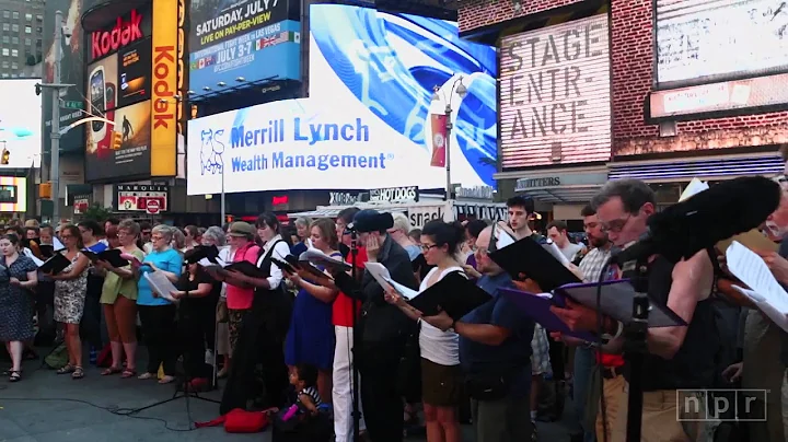 A 'Flash Choir' Sings Philip Glass in Times Square...
