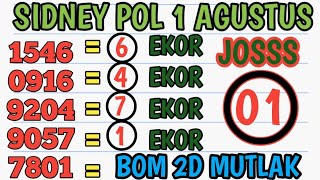 SDY POOLS PREDICTION FOR TODAY AUGUST 1, 2026 | SIDNEY LEAK TODAY | ACCURATE HEAD-TAIL FORMULA