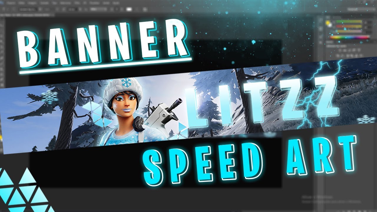 Fortnite Ice Banner Speed Art Photoshop Cs6 Youtube