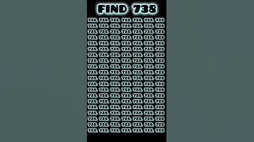 Stop yourself at 738 in 5 seconds #quiz #puzzle #puzzle #iqtest #findthedifference