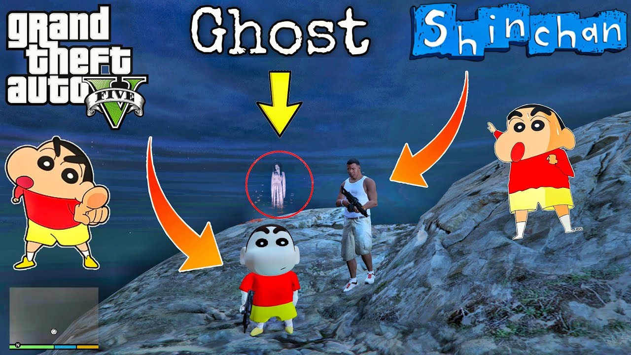 Shinchan & Franklin found ghost in Los Santos GTA 5 | Hindi video | GTA 5  Shinchan mod video - YouTube