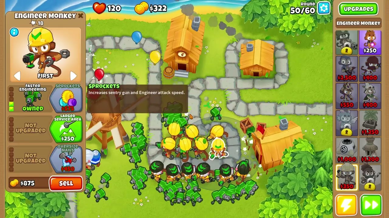 BTD 6 only engineer monkey
