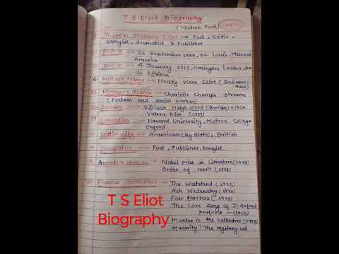 T S Eliot
