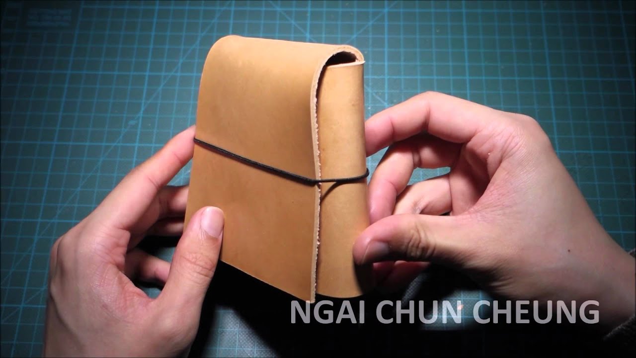 Leather Origami Wallet, Part 1 - YouTube