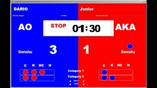 Karate Tournament System Scoreboard Application screenshot 5