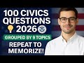 100 Civics Questions for U.S. Citizenship 2025 – Practice by 9 Groups & Repeat Answers to Memorize