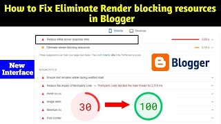 how to eliminate render blocking resources in blogger 2023