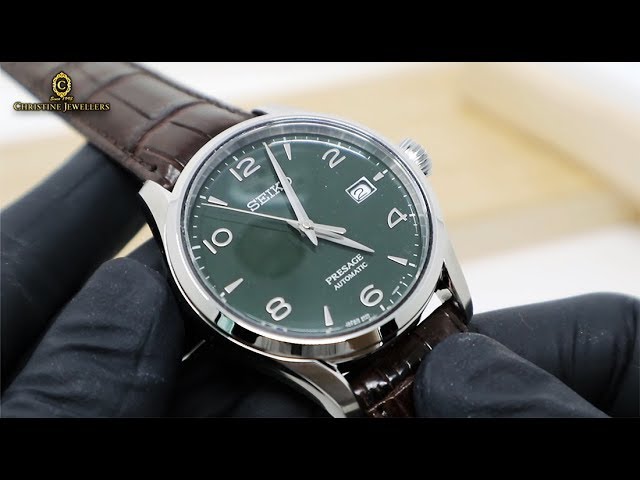 unboxing Limited Edition Seiko Presage Green Enamel Dial SPB111J1 - YouTube