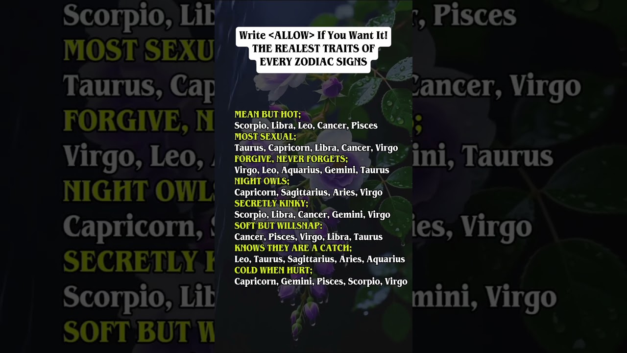 THE REALEST TRAITS OF EVERY ZODIAC SIGN | Brutally Honest Zodiac Facts!❤️