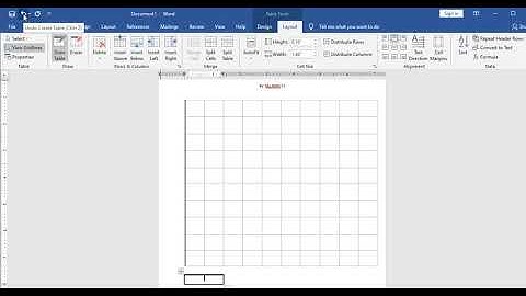 Using Draw Table to Create a Maze in MS Word