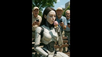 Why humanoid robot eating Ice Cream?  #ai #viralshorts