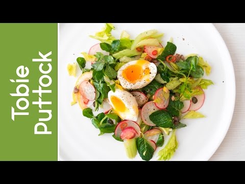 Super Crunchy Celery Salad with an Oozy Soft Boiled Egg and other Delicious Bits and Pieces