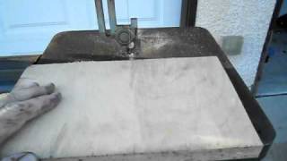 Craftsman King Seeley three wheel band saw - cutting 3/4 plywood