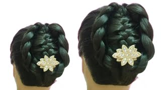 Beautiful hairstyle for Ladies in wedding | easy hairstyle | trending hairstyle