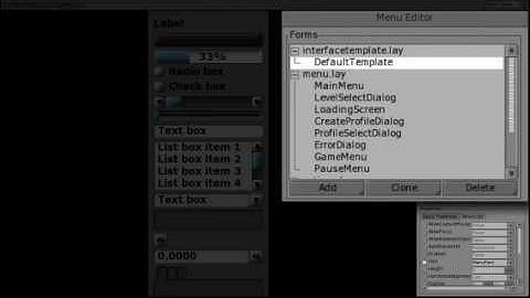 GameCore Menu Editor Overview