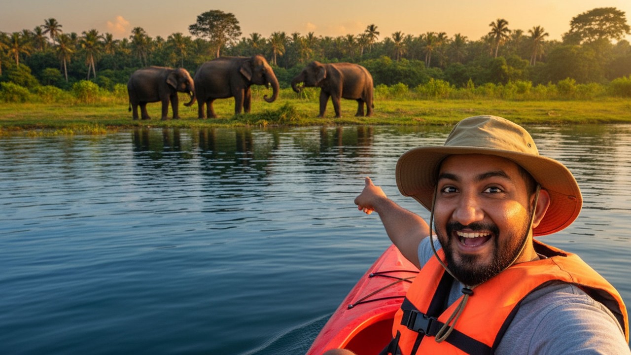 කලා වැවේ අලි බලමු | Kayaking Kalawewa