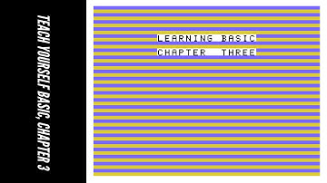 TI-99/4A: Learning BASIC, Chapter Three: Controlling Your Computer (Teach Yourself BASIC)