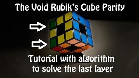 How to solve a Void Rubik's cube parity, with the algorithm to fix the corners of the last layer.