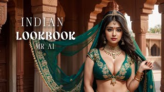 [4K] Ai Art Indian Lookbook Girl Al Art Video - Qajar Architecture