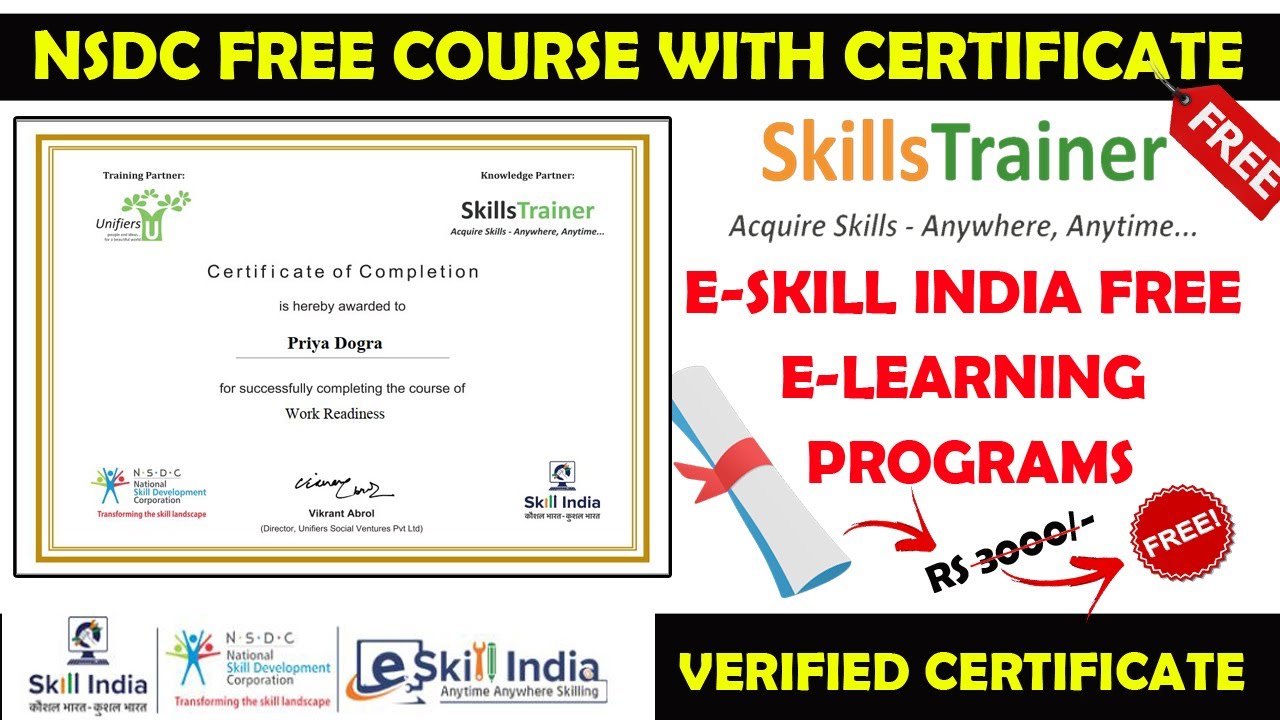 Online Courses with NSDC Certificate: Get Certified and Advance