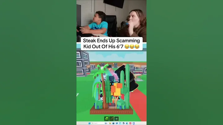 Steak Scams A Little Kid Out Of His 6’7 😭💀 #roblox #shorts