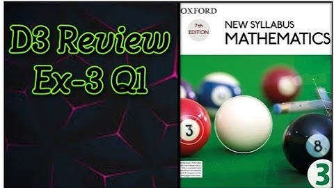 Q1 || Review Ex-3 || NSM || D3 || Linear Inequalities || O