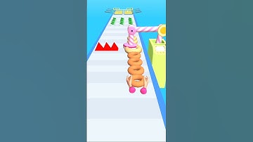 doughnut VS  cake 🎂 Making Start cake making run #gameplay #shorts  #funny