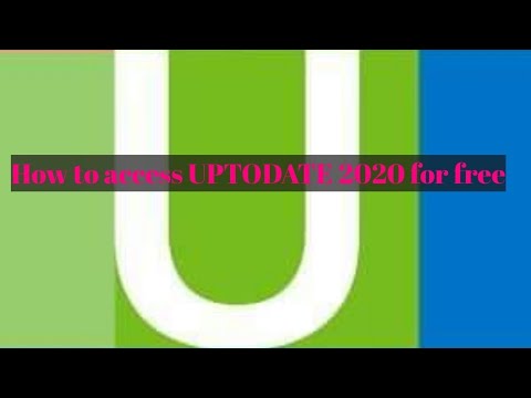 How to access uptodate  2020 for free