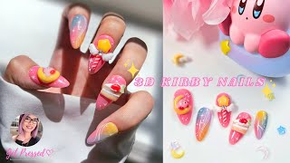 Hand Sculpted 3D Kirby Nails  My Favorite Design Yet! ⭐❤