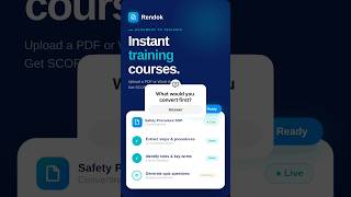 Turn Documents Into Training https://rendok.app #scorm #onboarding #employeetraining #elearning