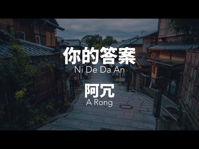 你的答案Ni De Da An - 阿冗 A Rong Chinese+Pinyin Lyrics video class=