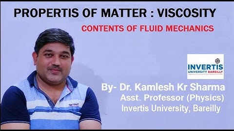 Properties of Matter # Viscosity # Equation  of Continuity # Physics Acharyapith # IIPSc Bareilly