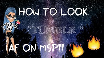 | HOW TO MAKE YOUR MSP ACCOUNT TUMBLR! | #1