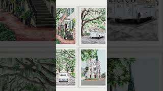 SAVANNAH GEORGIA 🤍 ✨ Watercolor Cityscape Prints. #savannah #gallery #watercolorpainting #artlovers SAVANNAH GEORGIA 🤍 ✨ Watercolor Cityscape Prints. #savannah #gallery #watercolorpainting #artlovers