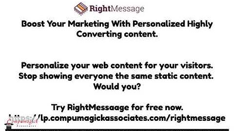 RightMessage: Boost your marketing with personalized highly content